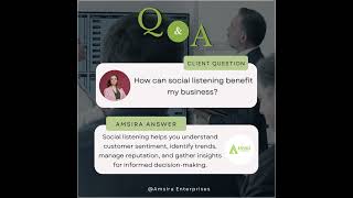 🔍Social listening: Understand your customers, identify trends, & track your competition - Amsira🔍