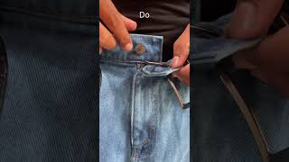 Loose jeans hacks #ZipperHack #shorts #FashionFix #DIYTrick #WardrobeHack#StyleHack #everydayhacks