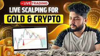 Live Crypto and Gold Scalping Trading | 24 July | #goldtrading #cryptotrading #bitcoin