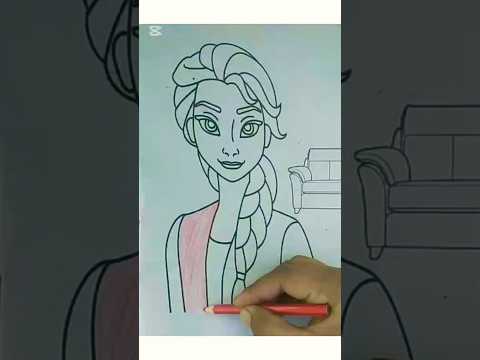 Easy & Simple Dress Coloring #art #drawing #painting #dress #coloring #shorts #asmr