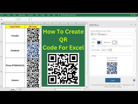 How To Create QR Code For Excel | Excel QR code font
