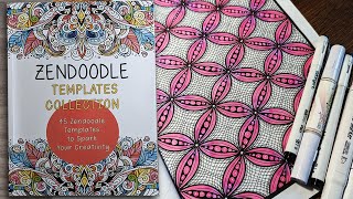 Drawing with Zendoodle Templates Book. ARMS. Relaxing Drawing & Coloring Session. #asmr #zentangle