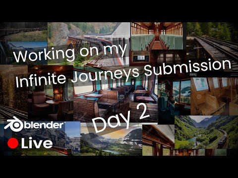 Working on my Infinite Journeys Submission | Blender Live