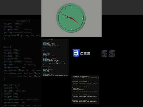 Neumorphic Analog Clock | Analog Clock using HTML and CSS #youtube #short