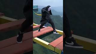 Exciting Moments On The Cliff#bungee jumping #beauty #excitement