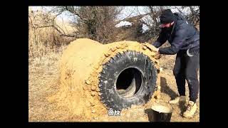 #野外建造 #解压 #荒野建造-24