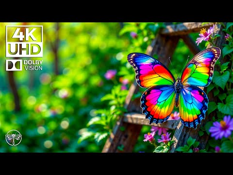 Tranquil Wings 4K 🦋🎶 | Soothing Piano & Butterfly Moments in a Quiet Green Paradise