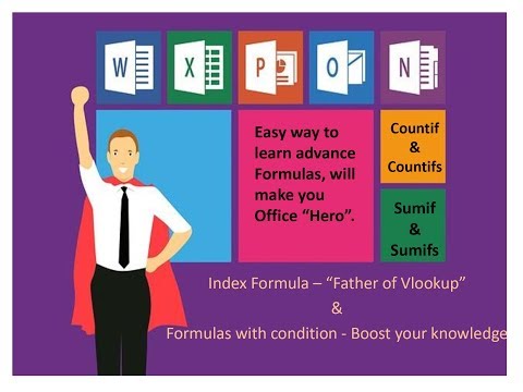 Advance Excel Knowledge (in Hindi) - Index + Match, Vlookup, Sumif & Sumifs, Countif & Countifs