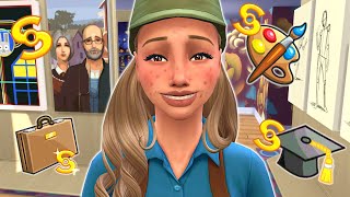 Opening an art gallery and powering through college! // Sims 4 orphan storyline