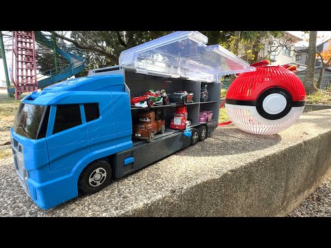 12 Disney Cars & Blue Convoy Trucks (Park Action Edition)