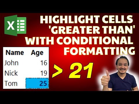 🔎 How to highlight GREATER THAN a value with Conditional Formatting in Excel