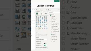 Card in PowerBI  #shorts #powerbipro #viralshort #mustwatch #powerbi #shots