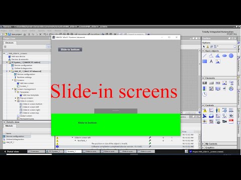 TIA Portal HMI Slide-in Screens