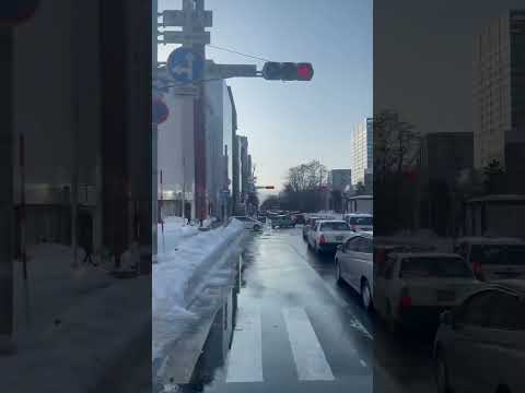 札幌電視塔與雪