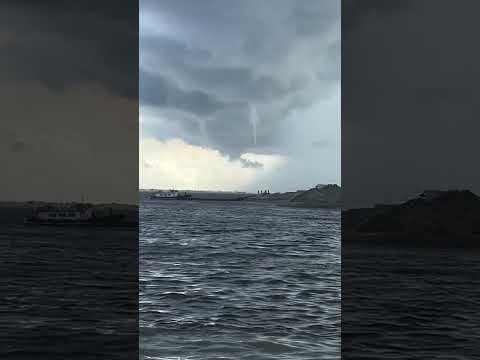 OMG! Live Footage Caught on Camera Waterspout 🇵🇭 | 4K Food and Walk Tour | #shorts