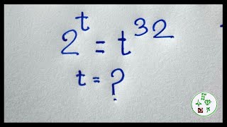 Only 10% Students Solve this !! exponential math olympiad question | 2^t =t^32 |