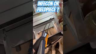 comparison of two infrared leak detectors at the same time. #hvac #hvactools #refrigerator