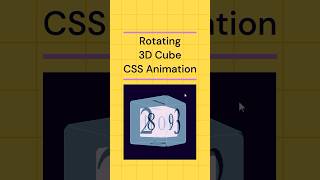 CSS daily dose - Rotating 3D cube animation