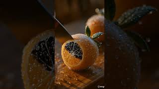 cutting glass orange fruit 😋// #viralai #animation #satisfying