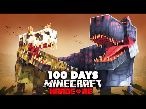I Survived 100 Days in JURASSIC WORLD in Hardcore Minecraft...