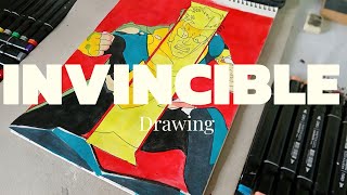 How to draw Invincible– Mark Grayson’s Epic Superhero Transformation!