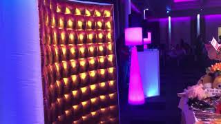 All Gold Front 8x7 LED Curve Wall Inflatable