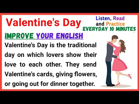 Valentine's Day | Reading practice | learning English speaking | listen and practice