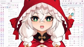 face rigging timelapse!! ・ live2d