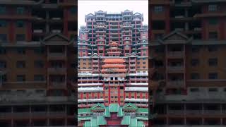 【航拍中国】贵州奇特建筑“水司楼”，高99 9米，全木质框架榫卯结构，内部宫殿一般 #Shorts #shorts #Chinese #中国