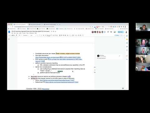 Kubernetes SIG API Machinery Meeting 20221102