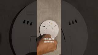 replacing batteries on carbon monoxide sensors of Qolsys IQ CO  . Model  QS-5210-P01