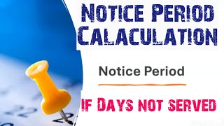Notice Period Recovery | HR Process Notice Period Calculation #HR #humanresources