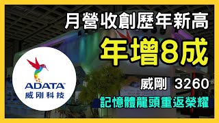 威剛（3260）：記憶體模組龍頭，投資明星股！台股市場｜財報分析｜理財投資｜財經｜美股｜個股