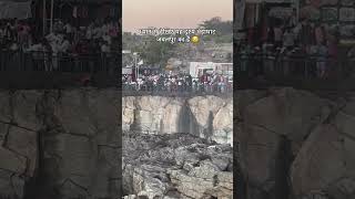 Jumped into Bhedaghat Jabalpur #bhedaghat #shocking #stunt  #waterfall #dangerous #shorts #trending