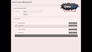 Webcraft CMS - Staff Groups (Alpha Preview)