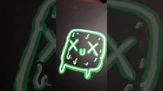 Drawing a Roblox head with glow effect! #viral#fyp#foryou#posca#subscribe#gloweffect