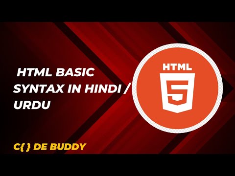 HTML Basic Syntax in Hindi/Urdu