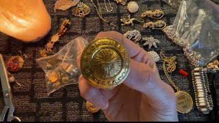 Whispered ASMR ~ Sorting Through Vintage Jewelry ~ Plastic Bag Sounds & iPad Lookups