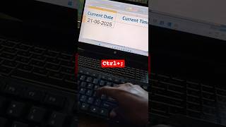 computer shortcut keys carrent date / carrent Time MS Excel ।। best typing centre in Prayagraj ।।