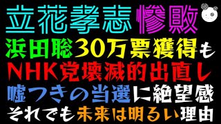 [Takashi Tachibana's crushing defeat] Satoshi Hamada wins 300,000 votes, but the NHK Party's disa...