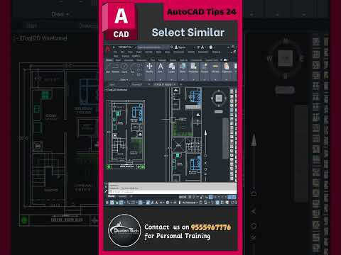 AutoCAd Tips 24- Select similar Command in AutoCAD.. Select similar object in 1 click. #autocad