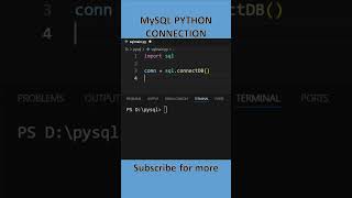 Fastest MySQL Python Connection #programming #shorts #mysql