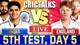 🔴 Live: IND vs ENG, 5th Test, Day 5, Watch Match Live Stream Online, India vs England Live Cricket