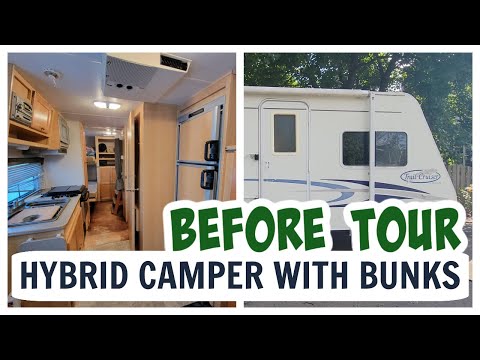 Hybrid Camper with Bunk Beds - Tour this camper BEFORE a renovation