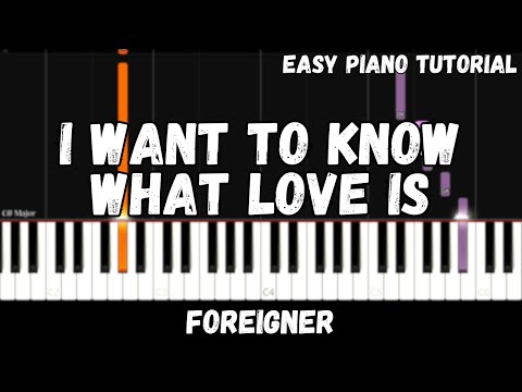 Foreigner - I Want To Know What Love Is (Easy Piano Tutorial)