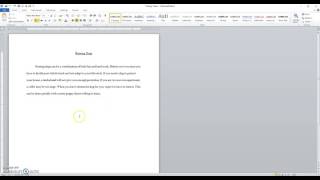 Intro to Word Paragraph Format