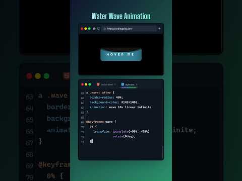🌊Water Wave Animated Button
