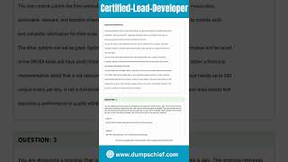 Certified-Lead-Developer Exam Questions | Certified Lead Developer Certification Exam