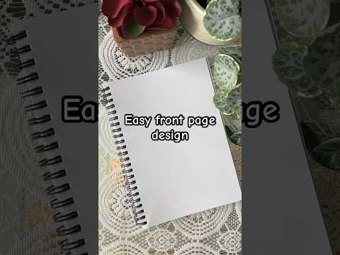 Easy Front Page Design Idea for School Project & Journal #aesthetic #frontpagedesign #shorts #viral