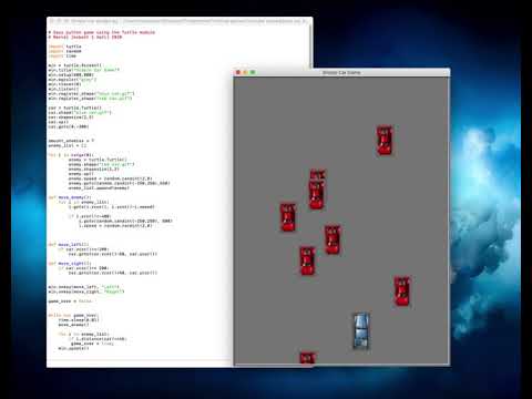 Super easy car dodger game in Python 3 and using Turtle
